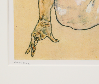 Egon Schiele Egon Schiele 1890 1918 Woman sitting back to back Lithograph