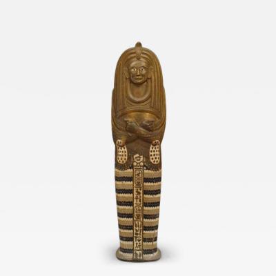 Egyptian Carved Sarcophagus Figure