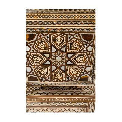Egyptian Inlaid Chest on Stand