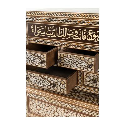 Egyptian Inlaid Chest on Stand