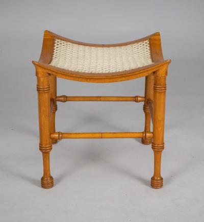 Egyptian Revival Beech Wood Thebes Stool