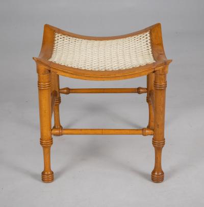 Egyptian Revival Beech Wood Thebes Stool