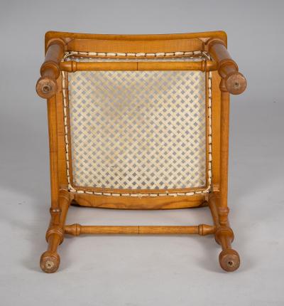 Egyptian Revival Beech Wood Thebes Stool