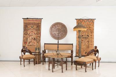 Egyptian Sphinx Mahogany Chairs