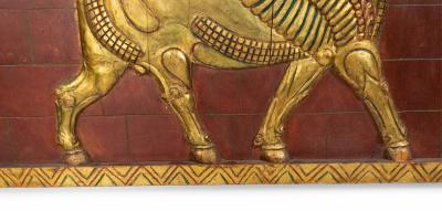 Egyptian Style Painted Carved Wall Plaque