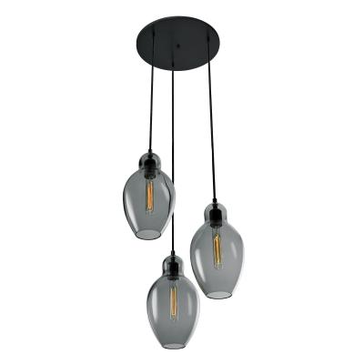 Eidos Glass Cloches Triple Chandelier