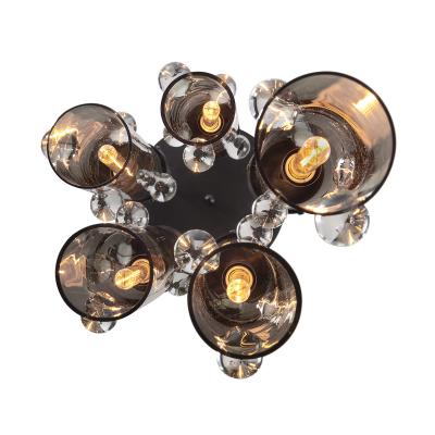 Eidos Glass Obscura Grand Cascading Chandelier