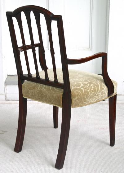 Eight American Hepplewhite Revival Dining Chairs