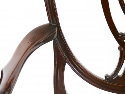 Eight Antique Hepplewhite Carved Mahogany Prince of Wales Dining Side Chair