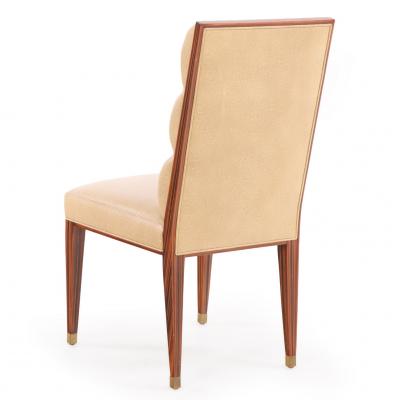 Eight Art Deco Ruhlmann Style Dining Chairs
