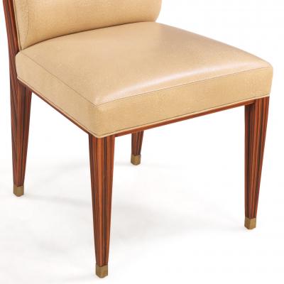 Eight Art Deco Ruhlmann Style Dining Chairs
