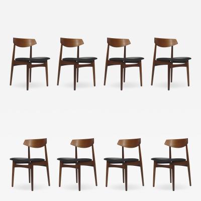 Eight Danish Teak Dining Chairs