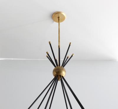 Eight Glass Stilnovo Globe Chandelier