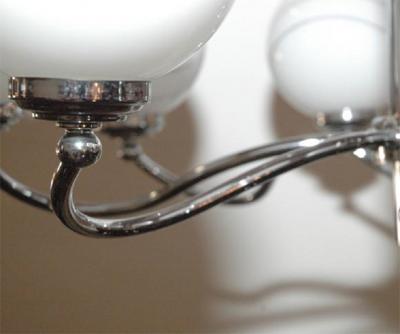 Eight Light Chrome Chandelier