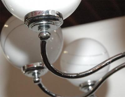 Eight Light Chrome Chandelier
