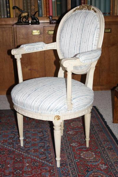 Eighteen Louis XVI Revival Dining Chairs En Peinte