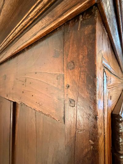Eighteenth century Walnut Armoire finely carved elements 2 doors
