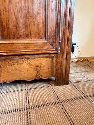 Eighteenth century Walnut Armoire finely carved elements 2 doors