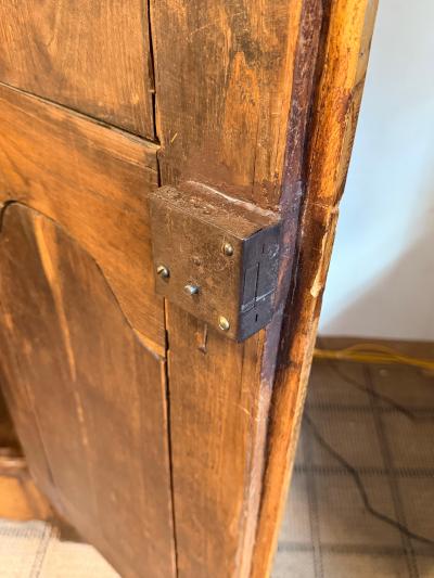Eighteenth century Walnut Armoire finely carved elements 2 doors
