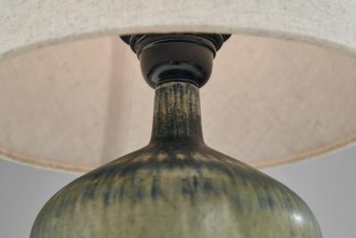 Eigil Henriksen Glazed Stoneware Table Lamp by Eigil Hinrichsen Denmark Mid 20th Century