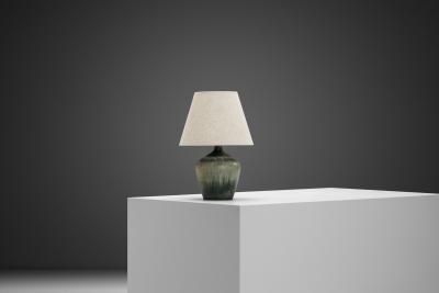 Eigil Henriksen Glazed Stoneware Table Lamp by Eigil Hinrichsen Denmark Mid 20th Century
