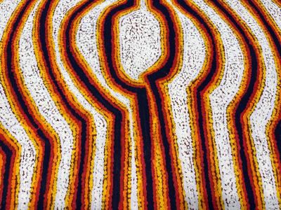 Eileen Napatjarri Large Abstract Dreamtime Aboriginal Painting by Eileen Napatjarri