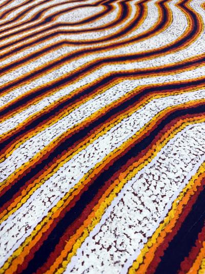 Eileen Napatjarri Large Abstract Dreamtime Aboriginal Painting by Eileen Napatjarri