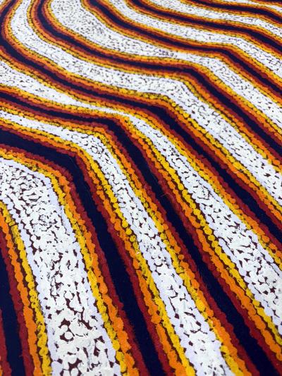 Eileen Napatjarri Large Abstract Dreamtime Aboriginal Painting by Eileen Napatjarri