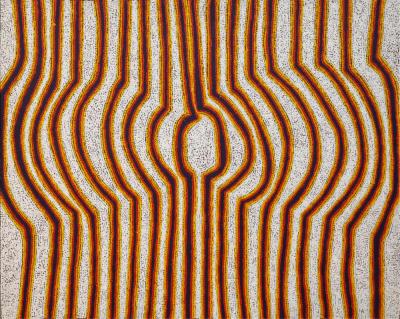 Eileen Napatjarri Large Abstract Dreamtime Aboriginal Painting by Eileen Napatjarri