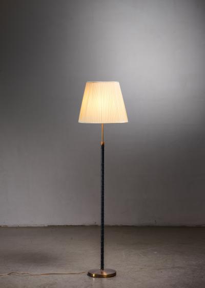 Einar Backstrom Einar B ckstr m brass and leather floor lamp