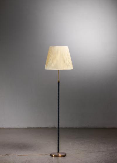 Einar Backstrom Einar B ckstr m brass and leather floor lamp