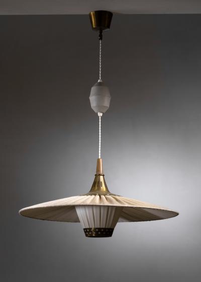Einar Backstrom Einer B ckstr m brass and fabric pendant
