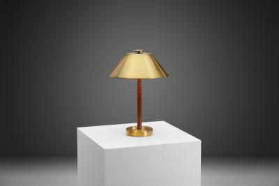 Einar Backstrom Swedish Modern Model 5014 Brass Table Lamp by Einar B ckstr m Sweden 1940s
