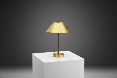 Einar Backstrom Swedish Modern Model 5014 Brass Table Lamp by Einar B ckstr m Sweden 1940s