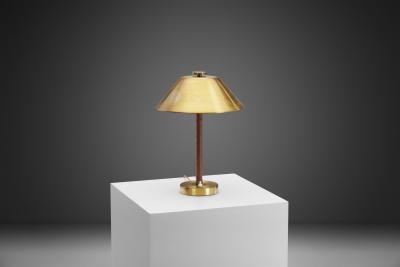Einar Backstrom Swedish Modern Model 5014 Brass Table Lamp by Einar B ckstr m Sweden 1940s