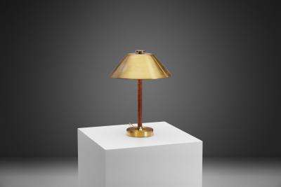 Einar Backstrom Swedish Modern Model 5014 Brass Table Lamp by Einar B ckstr m Sweden 1940s