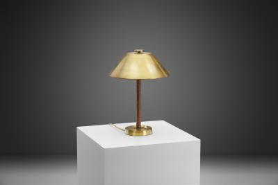 Einar Backstrom Swedish Modern Model 5014 Brass Table Lamp by Einar B ckstr m Sweden 1940s