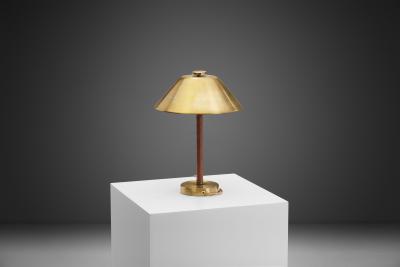 Einar Backstrom Swedish Modern Model 5014 Brass Table Lamp by Einar B ckstr m Sweden 1940s