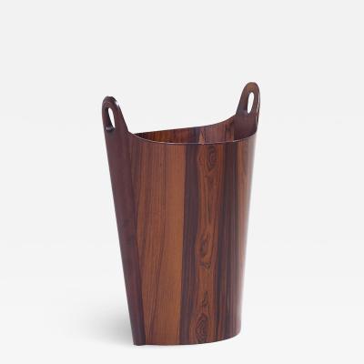 Einar Barnes Einar Barnes for P S Heggen Mid Century Norwegian Rosewood Paper Bin