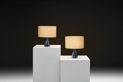 Einar Johansen 1031 Glazed Stoneware Table Lamps by Einar Johansen for S holm Denmark 1950s