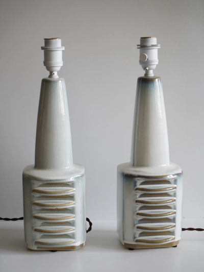 Einar Johansen A pair of stoneware table lamps by Einar Johansen