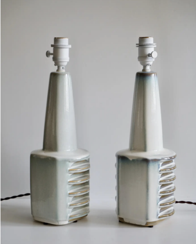 Einar Johansen A pair of stoneware table lamps by Einar Johansen