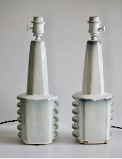 Einar Johansen A pair of stoneware table lamps by Einar Johansen