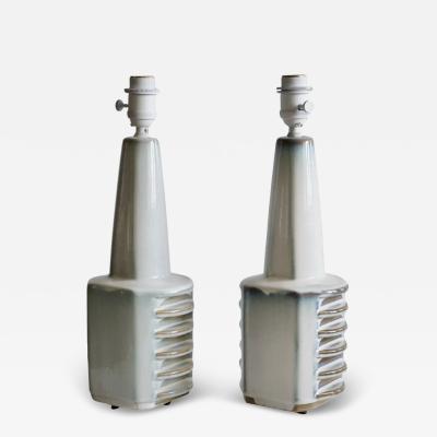 Einar Johansen A pair of stoneware table lamps by Einar Johansen