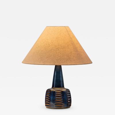 Einar Johansen Einar Johansen Blue Stoneware Table Lamp with for S holm Denmark ca 1960s