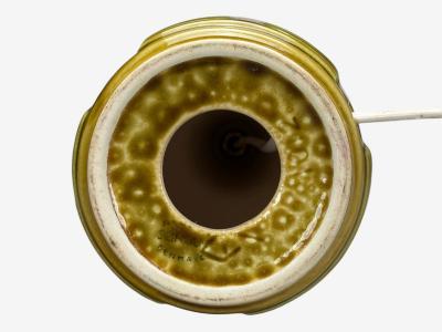 Einar Johansen Einar Johansen Danish Modern Green Stoneware Table Lamp Denmark 1970s