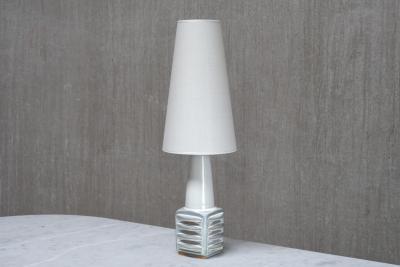 Einar Johansen Einar Johansen Misty Blue Glazed Ceramic Table Lamp S holm Denmark 1960s