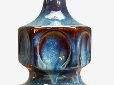 Einar Johansen Einar Johansen Table Lamp Blue Glazed Ceramic Denmark 1960s