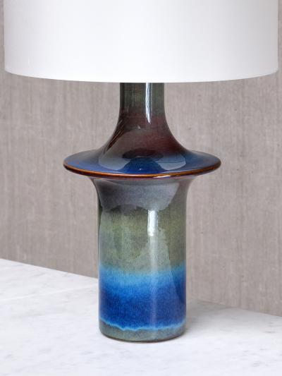 Einar Johansen Einar Johansen Table Lamp in Gradient Glazed Ceramic S holm Denmark 1960s