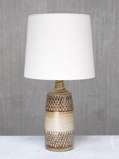 Einar Johansen Large Einar Johansen Ceramic Relief Table Lamp S holm Stent j Denmark 1960s